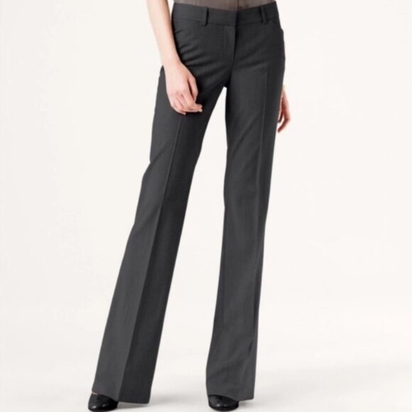Express Editor Charcoal Pinstripe Women's Pants - Picture 1 of 8